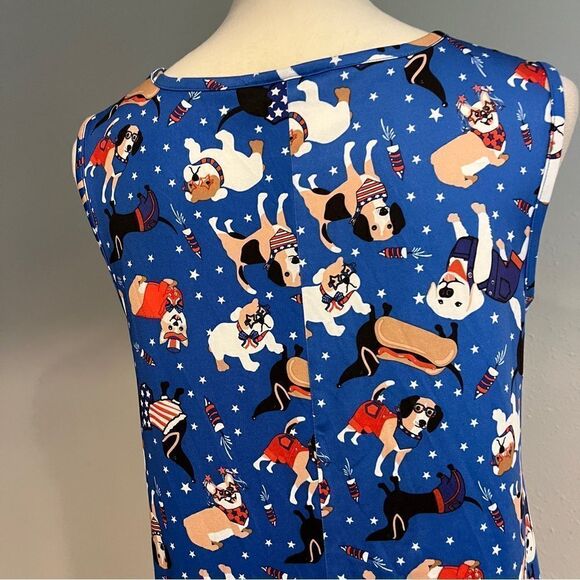 4th of July sleeveless scoop neck swing dress - Picture 8 of 13